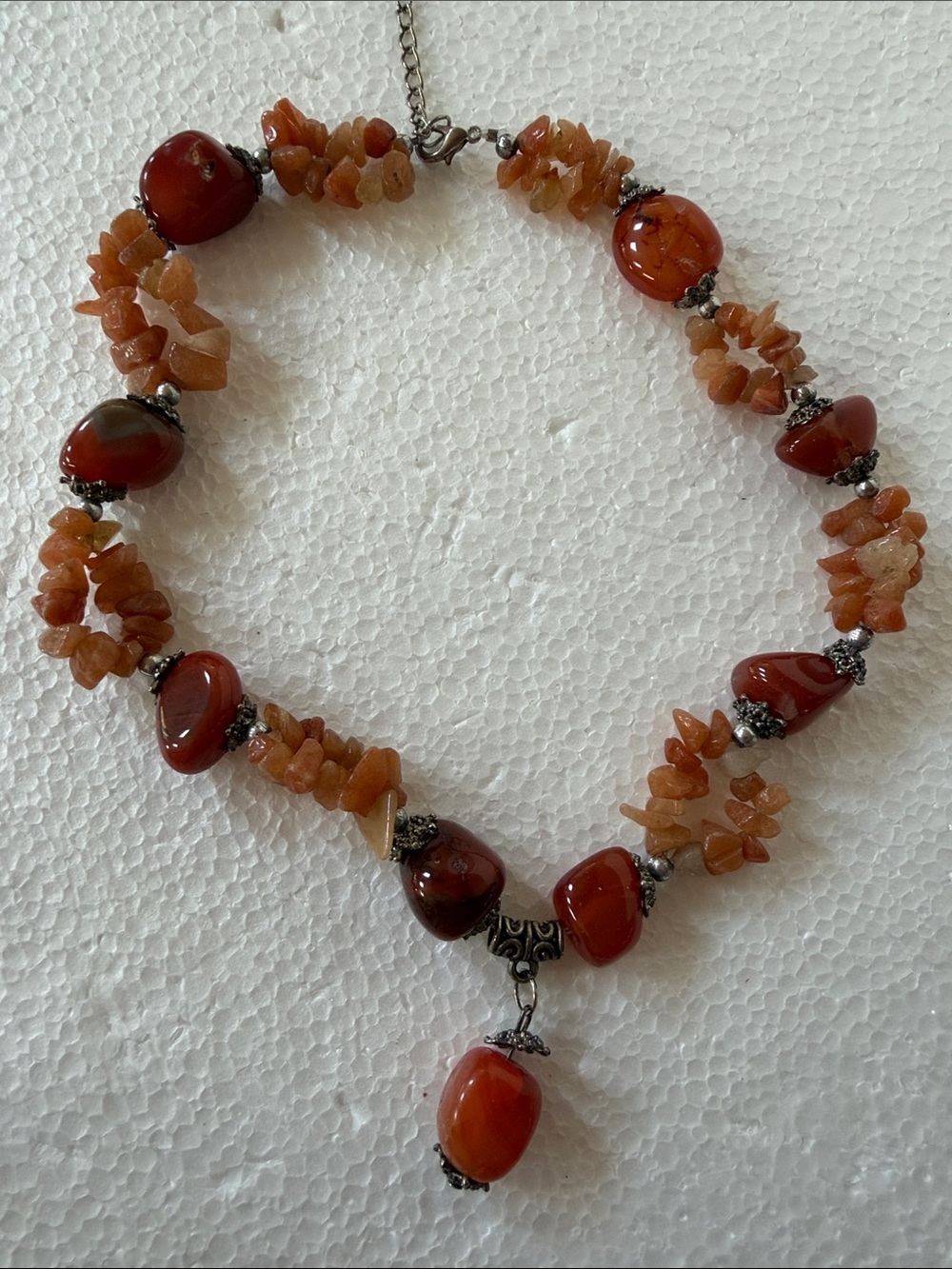 Unbranded Orange agate carnelian Bead Necklace